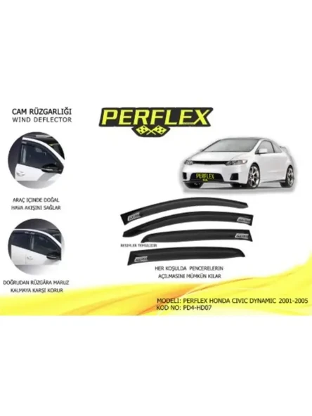 CAM RUZGARLIGI MUGEN TIP 4 PARCA HONDA CIVIC DYNAMIC 2001-2005