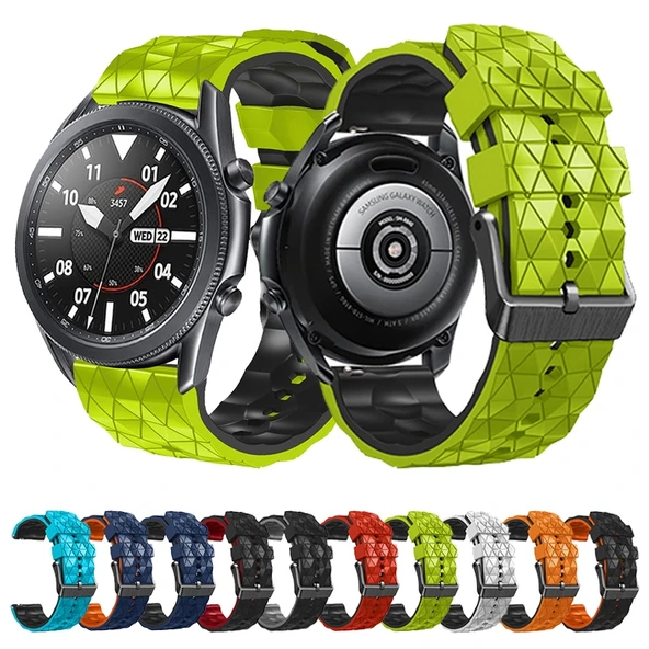 Xiaomi Watch S1 Uyumlu 22mm Beyaz Siyah Futbol Desenli Silikon Kordon - 3