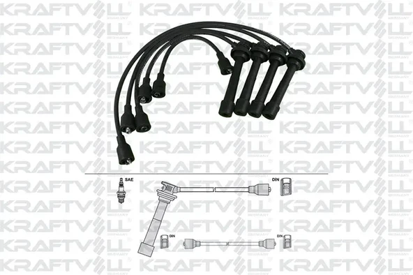 BUJI KABLOSU SUZUKI SWIFT 1.6 16V 92-96 - VITARA 1.6 16V 88-99 (SILIKON KABLO)
