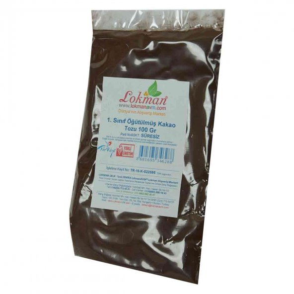 LokmanAVM 1. Sınıf Öğütülmüş Kakao Tozu 100 Gr Paket - 3