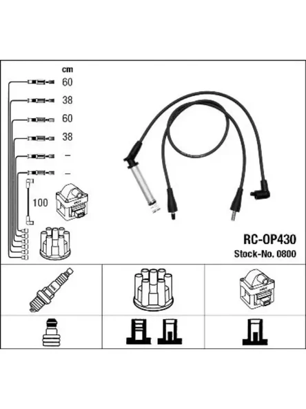 BUJI KABLO TK ASTRA F VECTRA A KADETT E 2.0 1.8 8V (86 91)