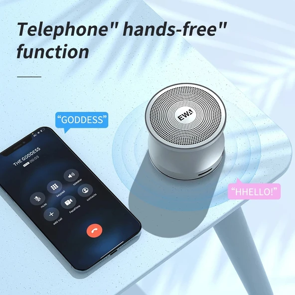 EWA A109 Plus TWS Stereo Taşınabilir Metal Bluetooth Hoparlör Siyah - 4