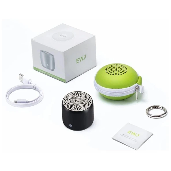 EWA A106Pro IPX7 Su Geçirmez Mini Taşınabilir Bluetooth Metal Hoparlör Gri - 9