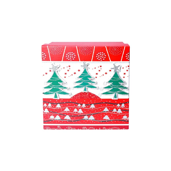 Yılbaşı Çam Ağacı Motifli Hediye Kutusu 8x6 cm ürün görseli