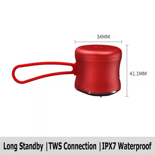 EWA A119 Taşınabilir Kablosuz Bluetooth IPX7 Mini TWS Hoparlör Siyah - 7