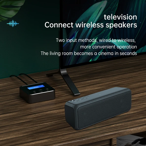 C39S Bluetooth 50 Alıcı Verici RCA Hoparlörden 35mm Kablosuz Ses Adaptörü - 7
