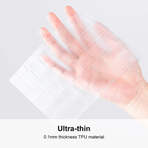 ENKAY Ultra İnce Yumuşak TPU Klavye Koruyucu Film MacBook Air 13.6 2022 2024 A2681 M2 A3113 M3 EU Versiyonu - 2