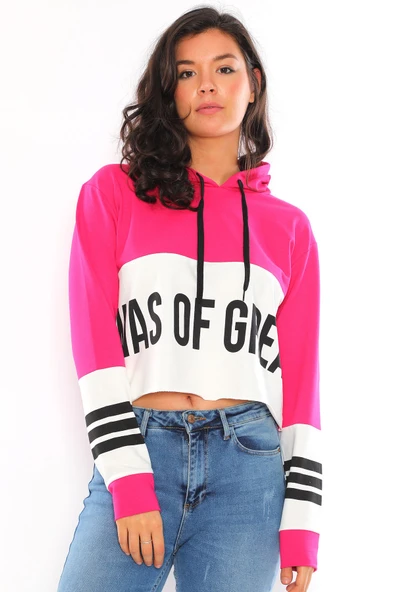 Baskılı Kapüşonlu Sweatshirt - 2