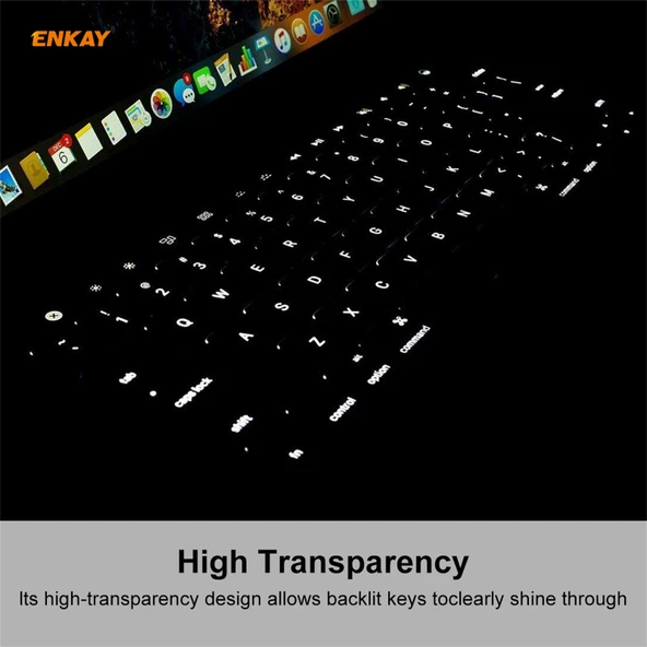 ENKAY Yumuşak TPU Klavye Koruyucu Film MacBook Pro 16 inç A2141 ve Pro 13.3 inç A2289 A2251 A2338 2020 EU Versiyonu - 4