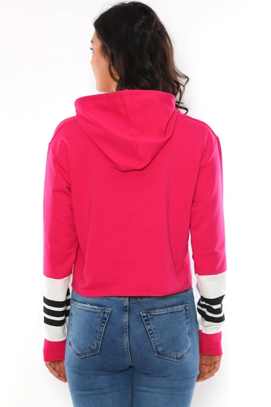 Baskılı Kapüşonlu Sweatshirt - 7