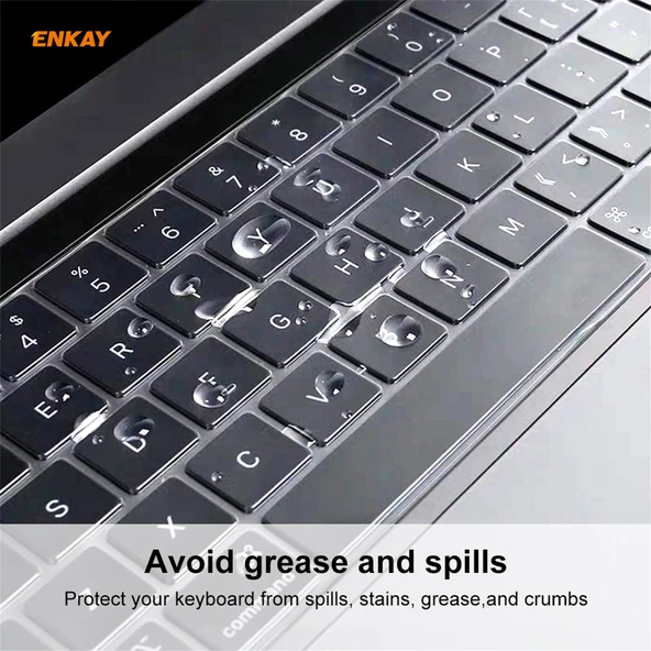 ENKAY Yumuşak TPU Klavye Koruyucu Film MacBook Pro 16 inç A2141 ve Pro 13.3 inç A2289 A2251 A2338 2020 EU Versiyonu - 3