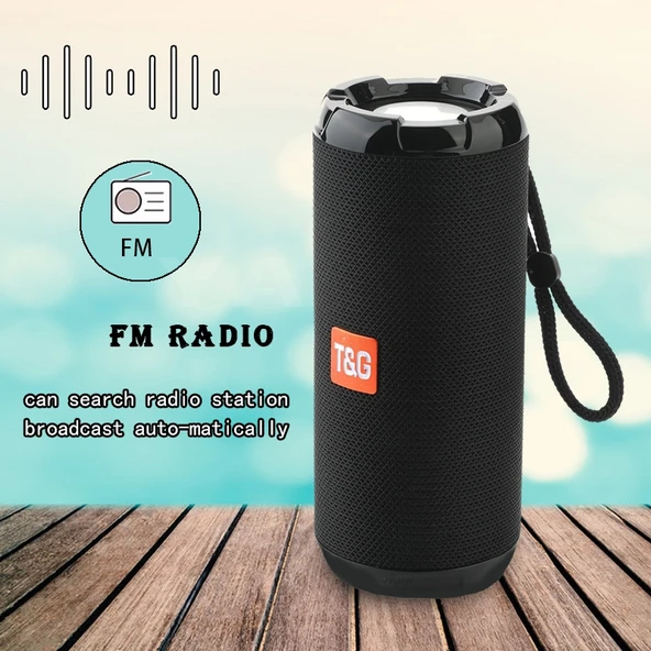 T G TG621 Taşınabilir Su Geçirmez 3D Stereo Kablosuz Hoparlör Kırmızı FM Radyo TWS TF Kart Destekli - 4