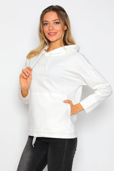 Kanguru Cepli Kapüşonlu Sweatshirt - 2