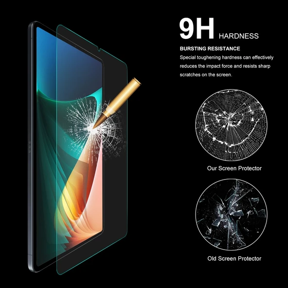 Xiaomi Pad 5 ve 5 Pro Uyumlu 2'li ENKAY Hat-Prince 0.33mm Patlamaya Dayanıklı Temperli Cam Ekran Koruyucu - 3