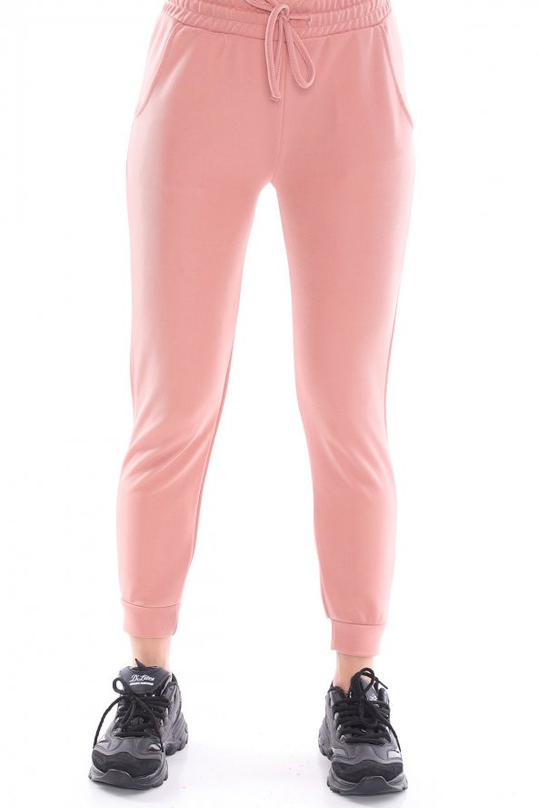 Yüksek Bel Simli Beli Lastikli Eşofman Altı - 4