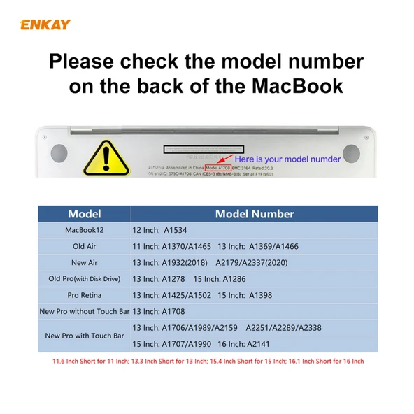 ENKAY Yumuşak TPU Klavye Koruyucu Film MacBook Pro 16 inç A2141 ve Pro 13.3 inç A2289 A2251 A2338 2020 EU Versiyonu - 7
