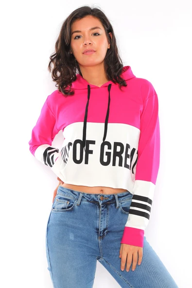 Baskılı Kapüşonlu Sweatshirt - 3