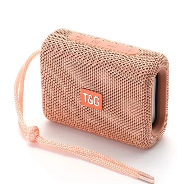 T G TG313 Taşınabilir Su Geçirmez Bluetooth Hoparlör Subwoofer Destekli TF Kart FM Radyo AUX Gül Altın