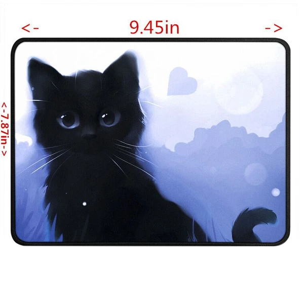 Kedi Karakterli Kaymaz E-spor Oyun Mouse Pedi 24x20 cm - 7