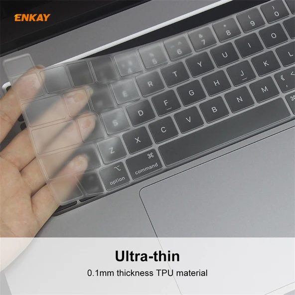 ENKAY Yumuşak TPU Klavye Koruyucu Film MacBook Pro 16 inç A2141 ve Pro 13.3 inç A2289 A2251 A2338 2020 EU Versiyonu - 2