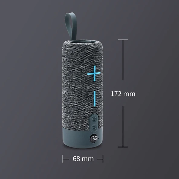 T G TG619 Taşınabilir Bluetooth Kablosuz Hoparlör Mavi Su Geçirmez Outdoor Bas Subwoofer AUX TF USB Destekli - 9