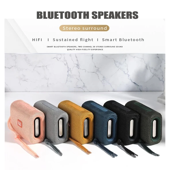TG313 Taşınabilir Su Geçirmez Bluetooth Hoparlör Subwoofer Destekli TF Kart FM Radyo AUX Yeşil - 2