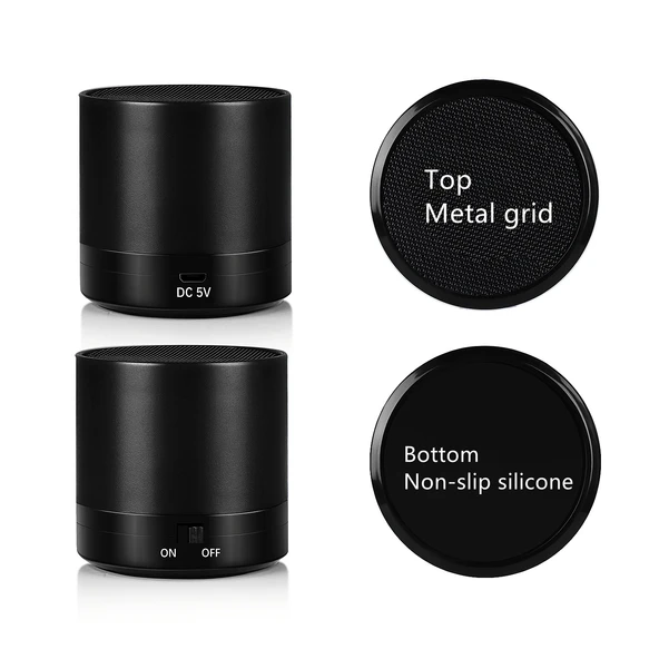 Mini Taşınabilir Kablosuz Bluetooth Subwoofer Hoparlör Siyah - 3