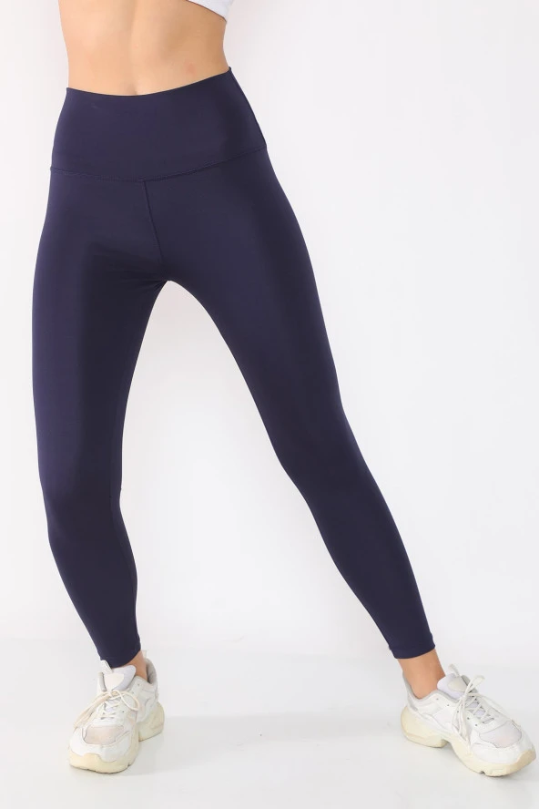 Yüksek Bel Dalgıç Kumaş Mat Toparlayıcı Tayt - 6