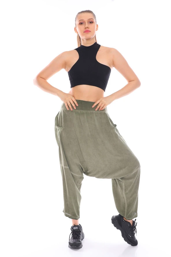 Klasik Tasarım Yandan Cepli Şalvar Pantolon - 5