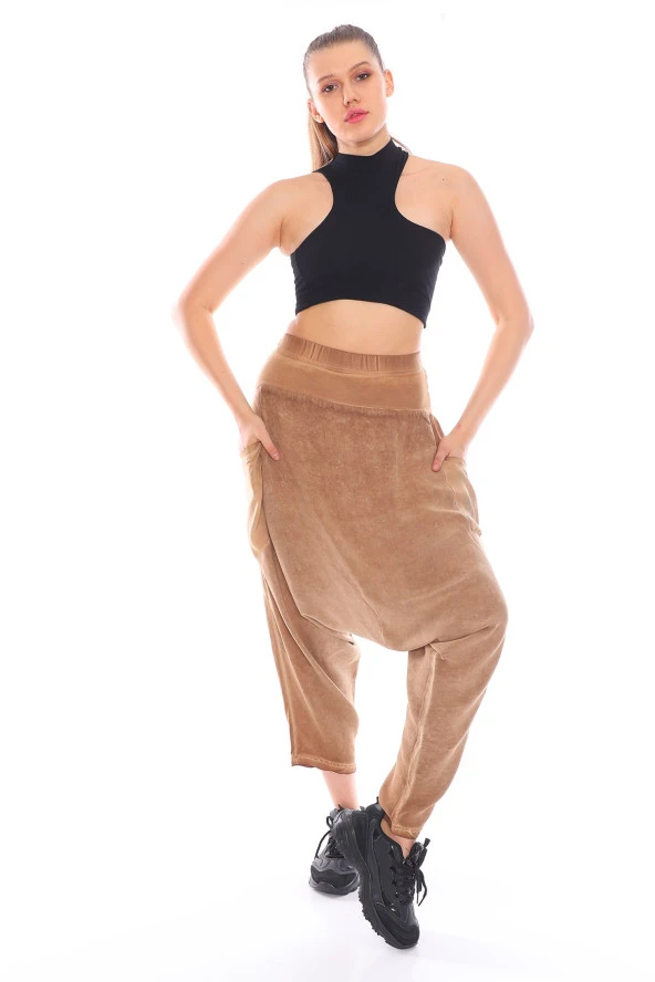 Klasik Tasarım Yandan Cepli Şalvar Pantolon - 11