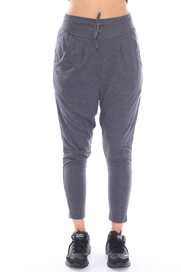 Yüksek Bel Viskos Kumaş Şalvar Pantolon - 4