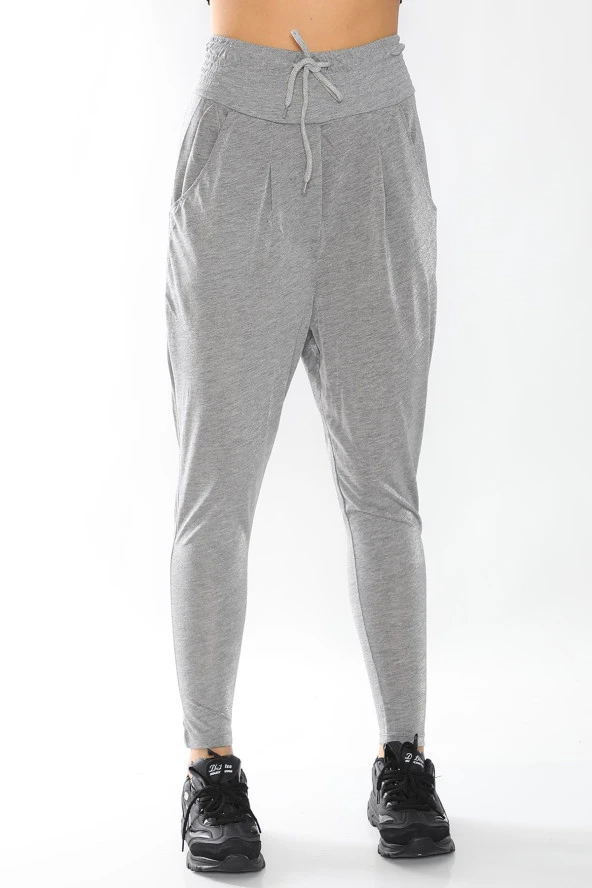 Yüksek Bel Viskos Kumaş Şalvar Pantolon - 8