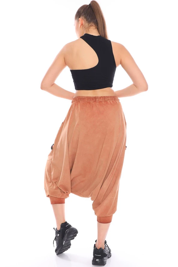 Püskül Detaylı Viskon Kumaş Etnik Şalvar Pantolon - 6