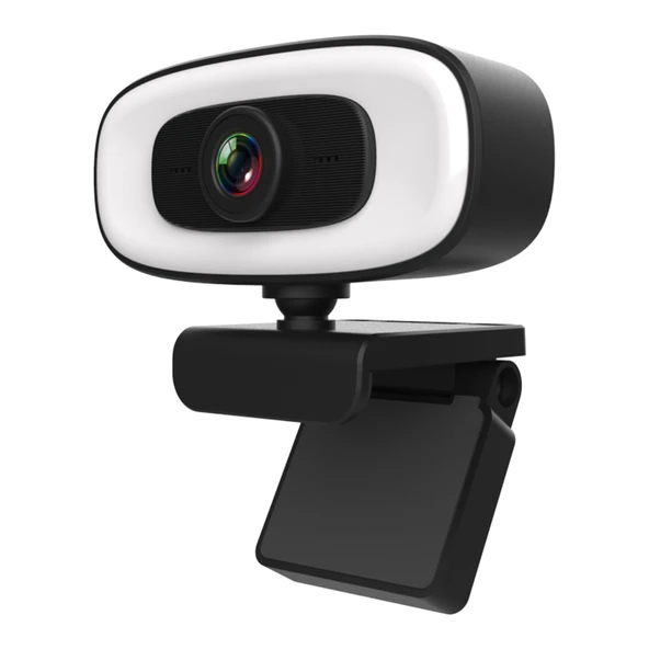 C10 2K HD USB Webcam 360 Derece Döner Üç Hızlı Dolgu Işığı Dahili Mikrofon - 2