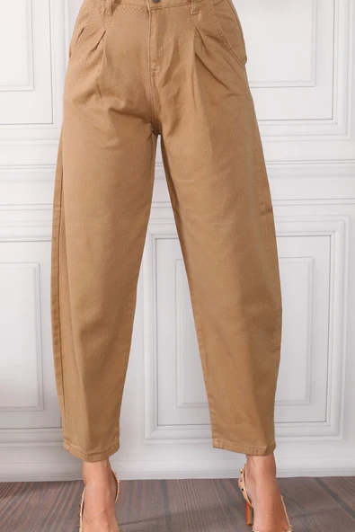 Yüksek Bel Balon Kot Pantolon - 11