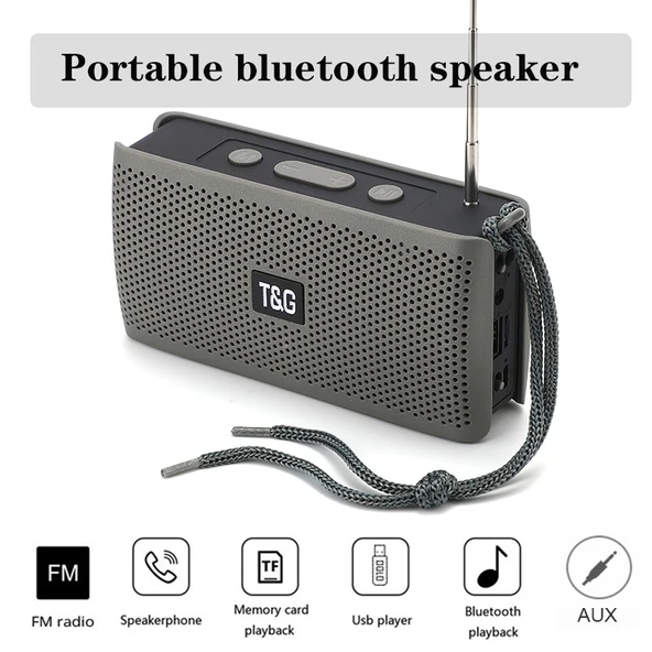 T G TG282 Taşınabilir Bluetooth Hoparlör Mavi Fenerli TF Kart FM 35mm AUX U Disk Eller Serbest - 3