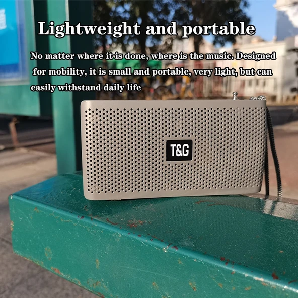 T G TG282 Taşınabilir Bluetooth Hoparlör Mavi Fenerli TF Kart FM 35mm AUX U Disk Eller Serbest - 6