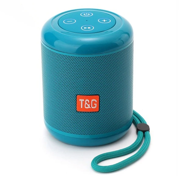 T G TG519 TWS HiFi Taşınabilir Bluetooth Hoparlör Subwoofer Açık Hava Kablosuz Sütun Hoparlörler Tavuskuşu Mavisi