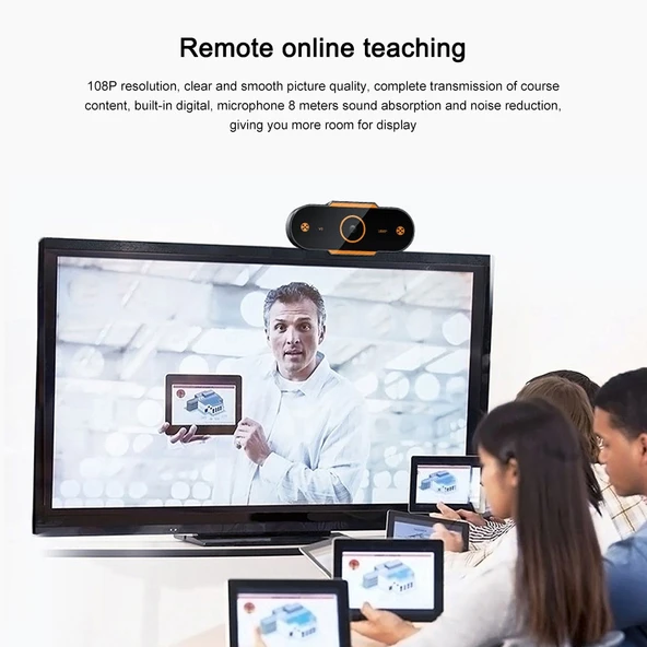 312 1080P HD USB 2.0 Masaüstü Kamera Webcam Mikrofonlu Kablo Uzunluğu 1.3m Model Regular - 11