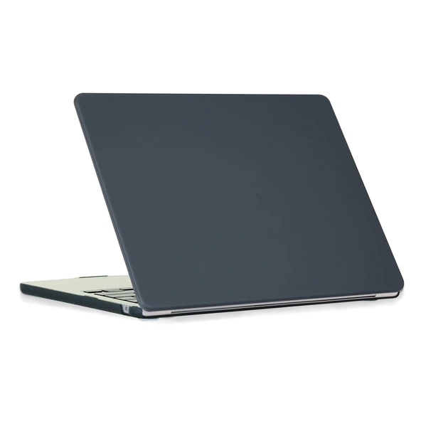 MacBook Air 13.6 2022 2024 Uyumlu ENKAY Mat Siyah Laptop Koruyucu Kılıf
