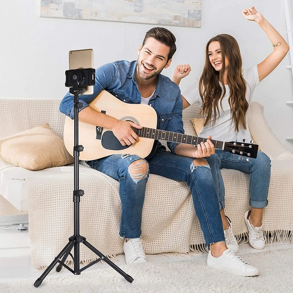 Ayarlanabilir Yer Tablet Tripod Standı 4.7-12.9 İnç Tabletler İçin Taşıma Aparatı - 3