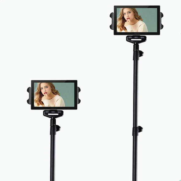 Ayarlanabilir Yer Tablet Tripod Standı 4.7-12.9 İnç Tabletler İçin Taşıma Aparatı - 7