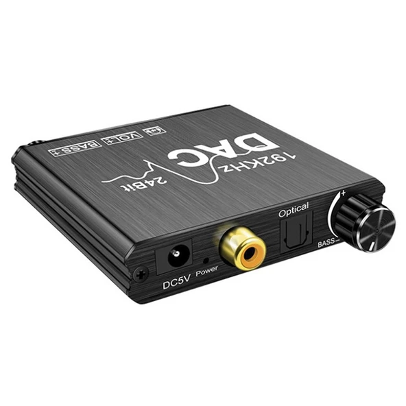 Dijitalden Analoğa Ses Dönüştürücü Stereo Extractor DAC Amplifikatör Optik SPDIF 192Khz 24Bit - 3