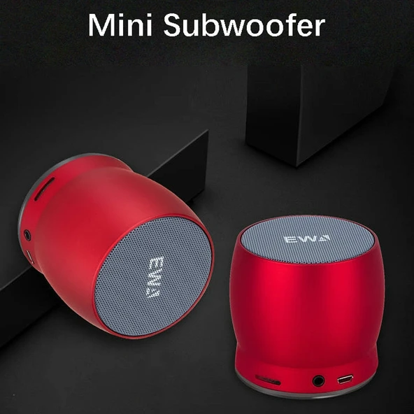 EWA A150 Taşınabilir Mini Bluetooth Hoparlör Siyah Gri Metal Subwoofer - 9