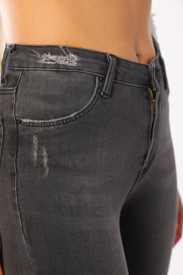 Yüksek Bel Full Likralı Kot Pantolon - 4