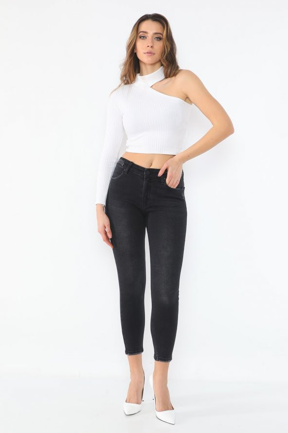 Yüksek Bel Full Likralı Kot Pantolon - 8