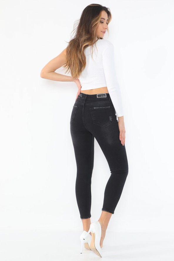 Yüksek Bel Full Likralı Kot Pantolon - 12