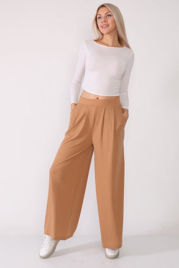 Bol Kesim Kaşkorse Pantolon - 4
