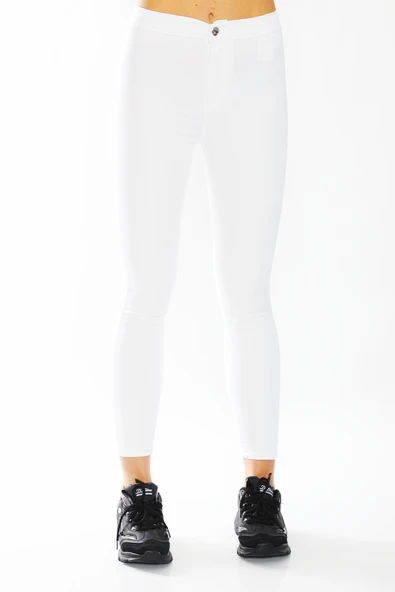 Yüksek Bel Likralı Dar Kesim Toparlayıcı Kot Pantolon - 5