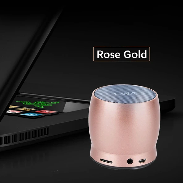 EWA A150 Taşınabilir Mini Bluetooth Hoparlör Rose Gold Metal Subwoofer - 2